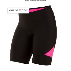 Pearl Izumi select bike shorts - small. Black and Barbie pink.  Comfy!